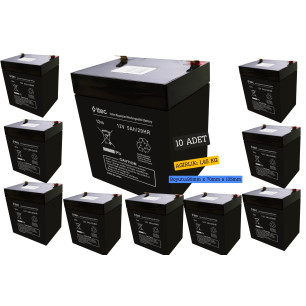 Ttec 12V 5AH Bakımsız Kuru Akü 10 Adet Ttec 12V 5AH Bakımsız Kuru Akü 10 Adet